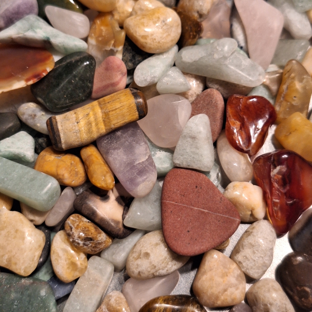 6 Polished assorted Rocks or Stones * Tarot Or Oracle card Included. - Picture 12 of 16